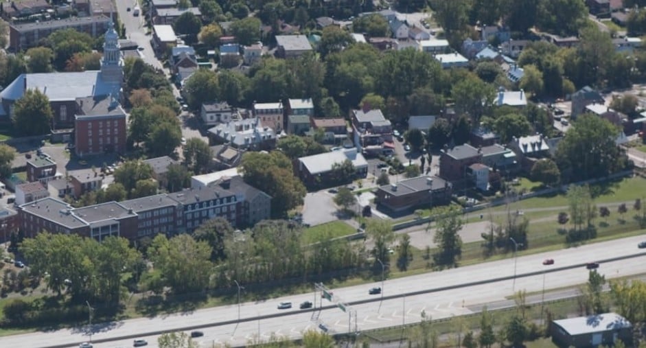 Ville de La Prairie à vol d'oiseau