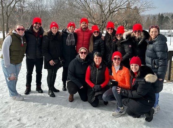 Des marcheuses et marcheurs pour la journée Portez du rouge