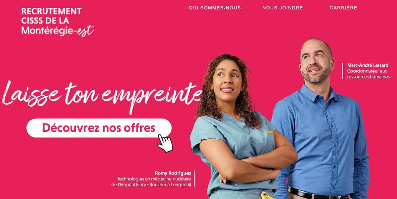 Une nouvelle image de marque de recrutement pour le CISSS de la Montérégie-Est 