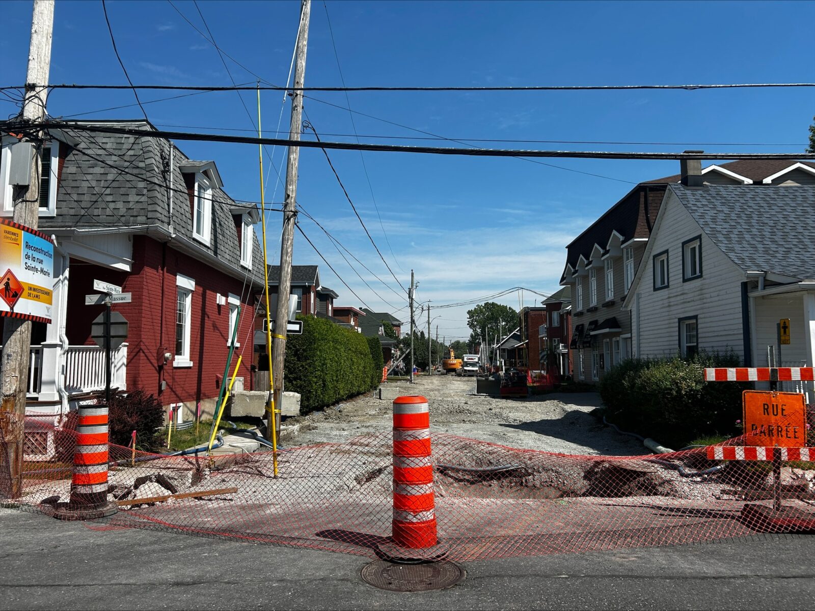 Travaux de reconstruction des infrastructures à Varennes