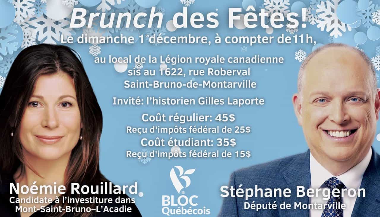 Le brunch du Bloc Québécois de Montarville revient pour sa 3e édition