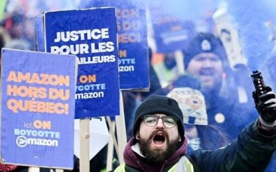 La CSN conteste la fermeture des entrepôts d’Amazon