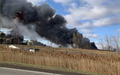 Incendie en cours chez ArcelorMittal de Contrecoeur