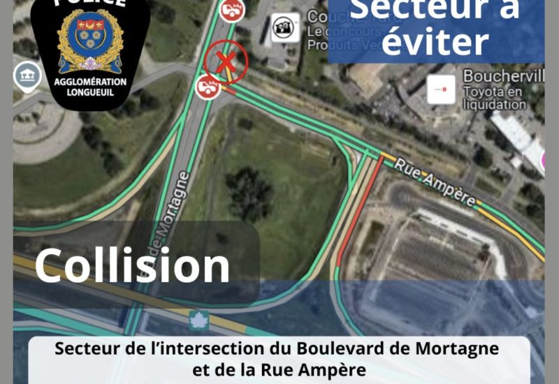 Un homme décède à la suite d’un accident de la route à Boucherville