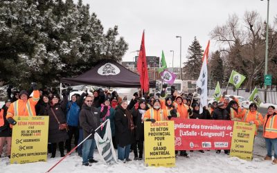 Les travailleurs de Béton Provincial en lock-out manifestent à Montréal