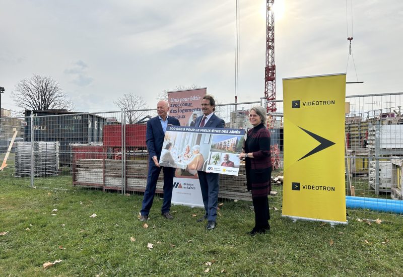 Vidéotron apporte 500 000$ pour le projet de logements sociaux de Mission Unitaînés