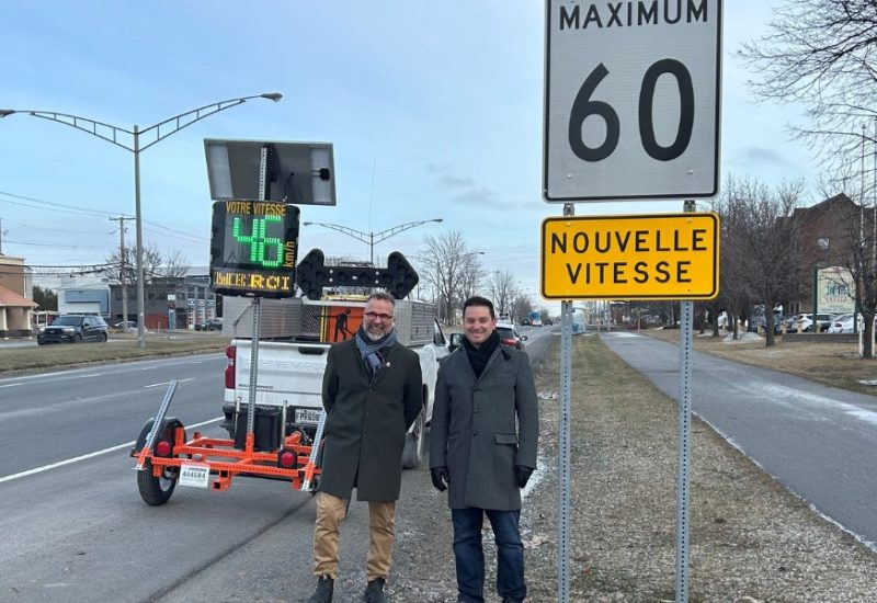 Vitesse réduite sur Sir-Wilfrid-Laurier à Mont-Saint-Hilaire