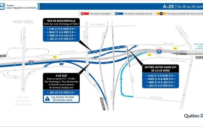 Fermeture de l’A25 du 28 août au 2 septembre