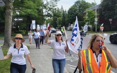 Grève des cols blancs de l’OHL à Longueuil