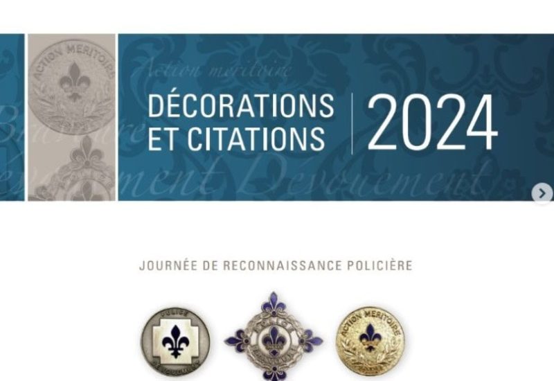 Des policiers et citoyens de la Montérégie honorés pour gestes héroïques